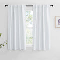 Nicetown Insulated Room Darkening Curtain Panels - (Greyish White Color) W34 x L48, 2 Pieces, Room Darkening Window Treatment Drape Panel 2…
