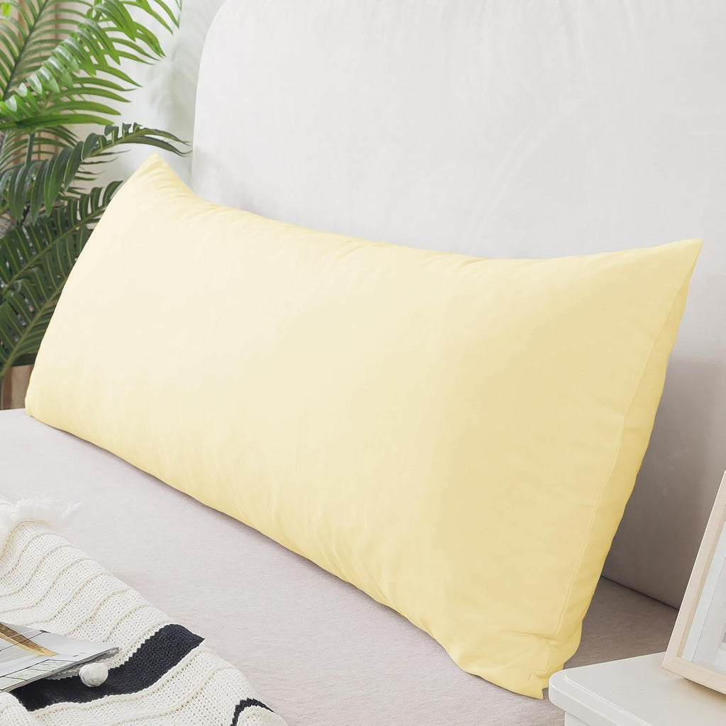 WhatsBedding Memory Foam Body Pillow with Breathable Zippered Cotton Cover, Full Body Pillow for Adults, Long Pillow for Sleeping, Firm Bre…