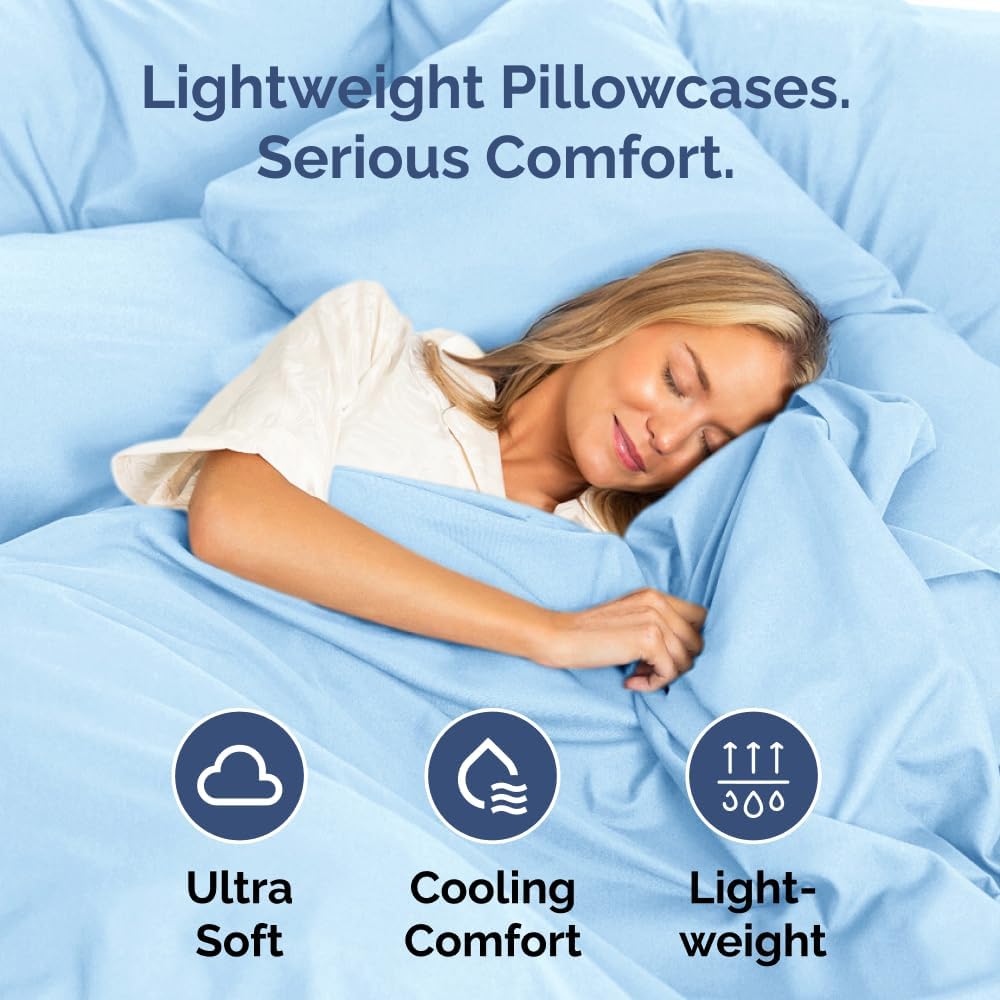 Queen Pillow Cases Set of 4 - Ultra Soft Hotel Quality Pillowcase Covers - Comfy, Cozy & Wrinkle Free - Shrink, Stain & Fade Resistant…