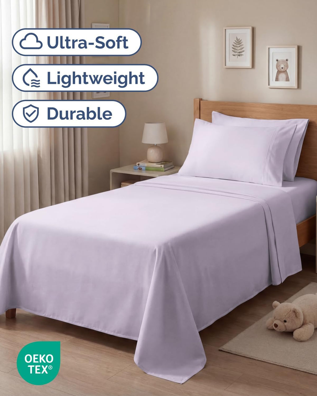 Twin 4 Piece Sheet Set - Comfy, Breathable & Cooling - Soft Hotel Luxury Bedding for Women, Men, Kids, Teens and Children - 1 Flat & 1…