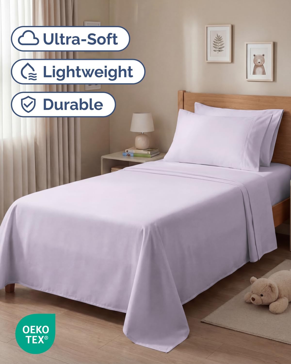 Twin 4 Piece Sheet Set - Comfy, Breathable & Cooling - Soft Hotel Luxury Bedding for Women, Men, Kids, Teens and Children - 1 Flat & 1…
