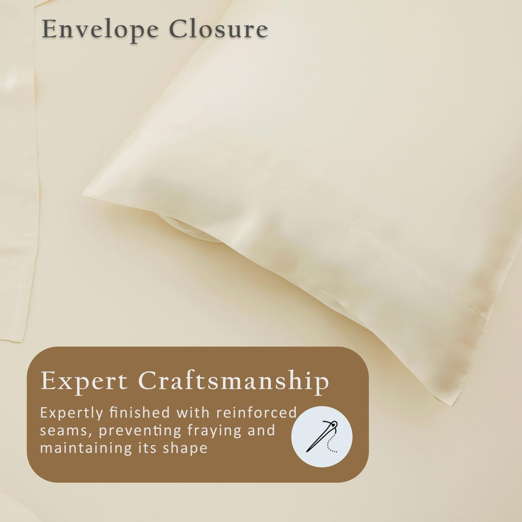 TOSMO Luxury Cooling Pillowcase Set of 2 | FSC® Certified | Viscose from Organically Grown Bamboo | Breathable Silky Soft Pillowcases…