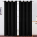 Lemomo Blackout Curtains 52 x 120 Inch Long Black Curtains Set of 2 Panels Room Darkening Curtains for Bedroom and Living Room 120 Inch Bla…
