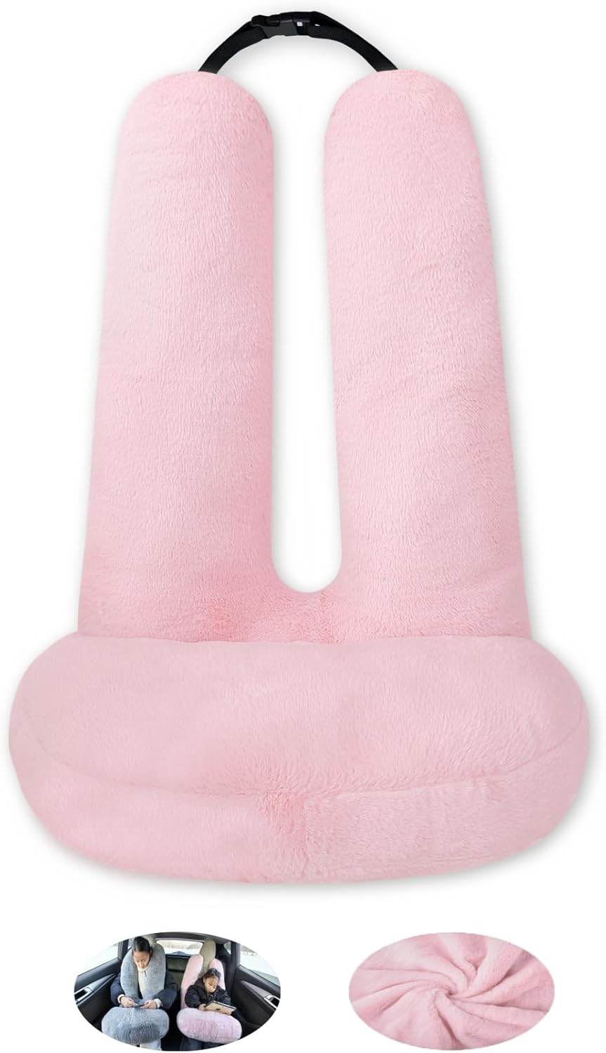 FHSGGP Travel Pillow Car Travel Sleep Support Pillow 2-in-1 Lap Pillow and Car Pillow with Neck and Body Support for Adults and Kids on…