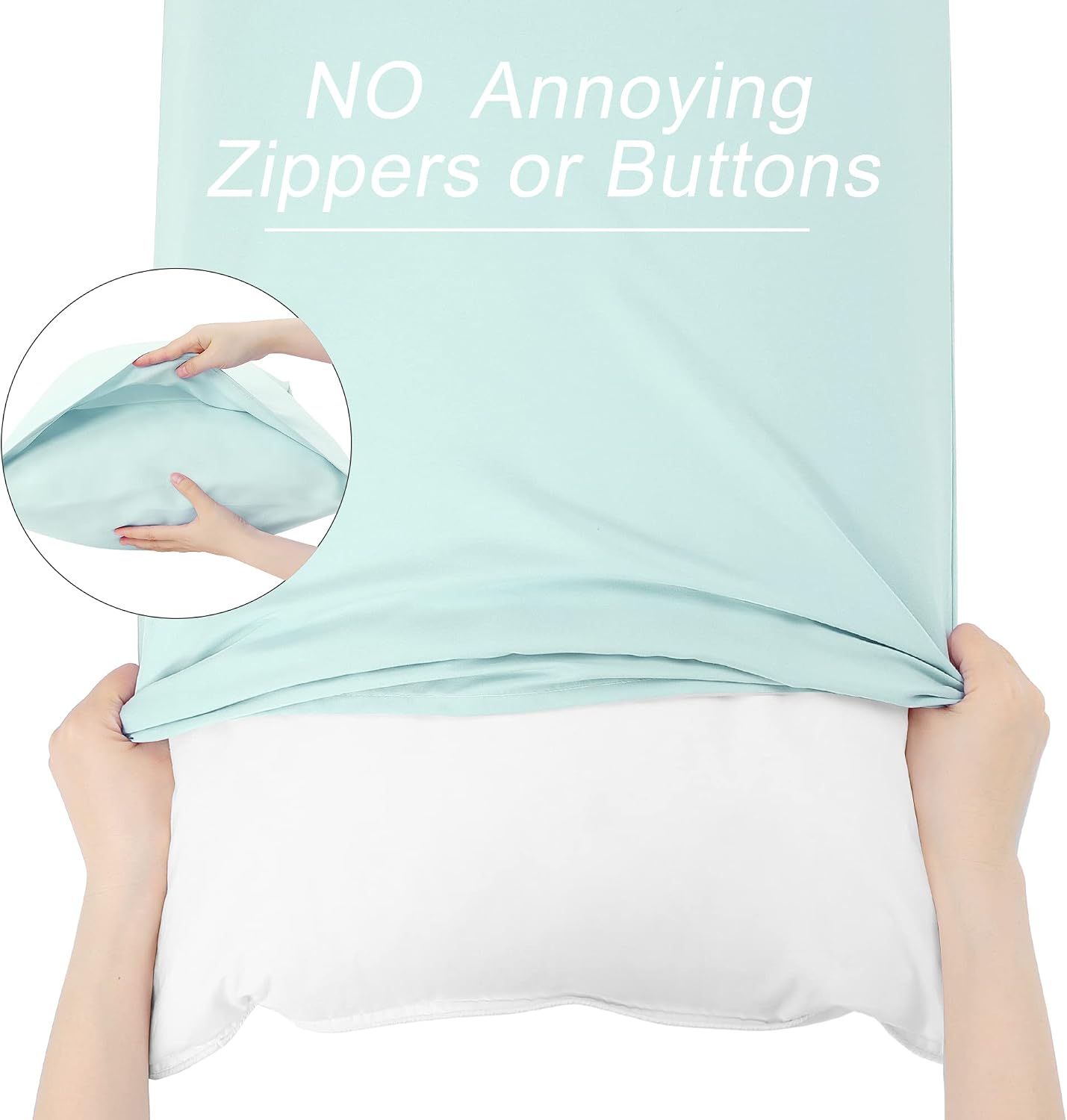 uxcell 100% Microfiber Body Pillow Cover | 1800 Thread Count Pillowcase | Soft Pillow Case with Envelope Closure | 90 GSM Ployester | No Wr…