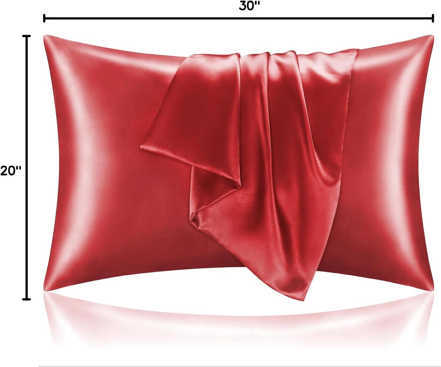 Bedelite Satin Pillowcase for Hair and Skin, Super Soft and Cooling Similar to Silk Pillow Cases 2 Pack with Envelope Closure, Gift for Wom…