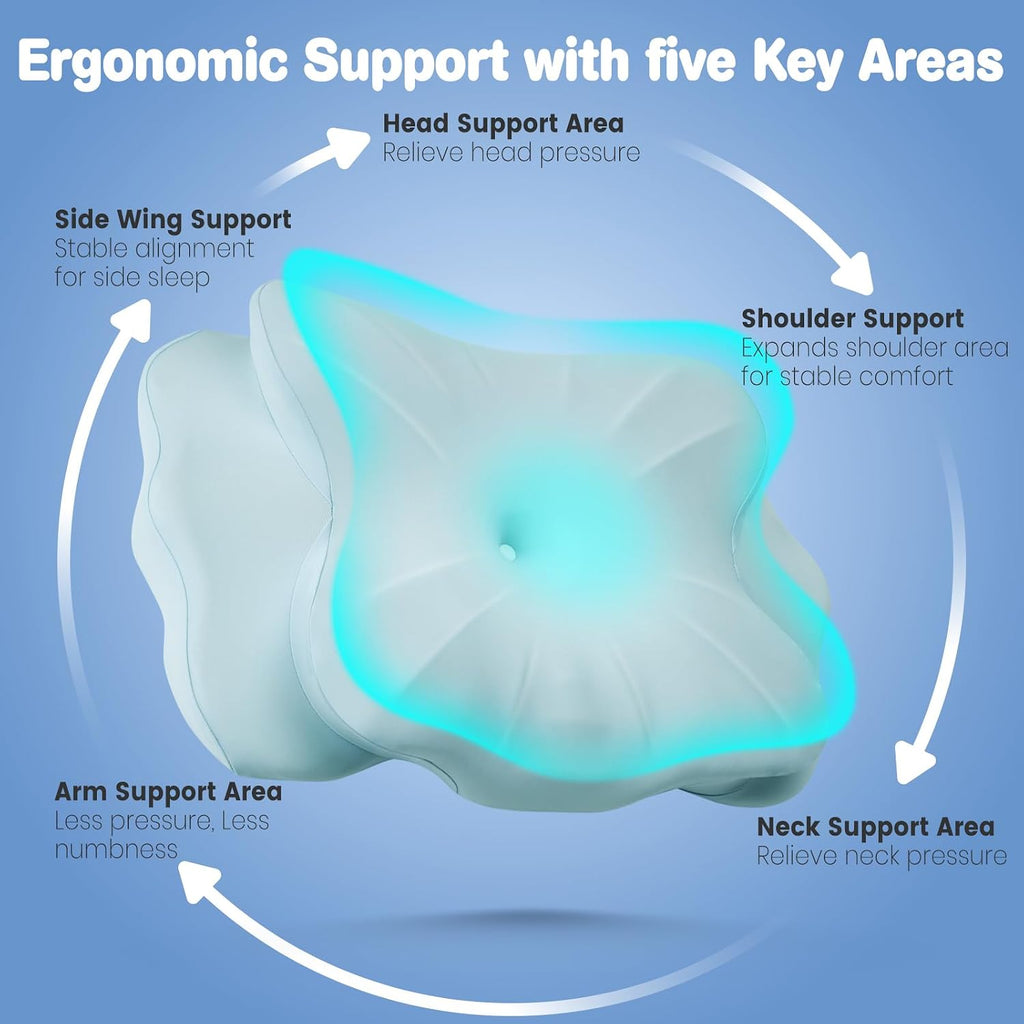 2026 New Toddler Pillow, Kids Cervical Pillow for Neck and Shoulder, Cooling Orthopedic Memory Foam Pillow, Ergonomic Neck Support Pillow…