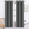 Yakamok Grommet Room Darkening Thermal Insulated Blackout Curtains Window Panels for Bedroom Width 38 Inch by Length 72 Inch Dark Grey…