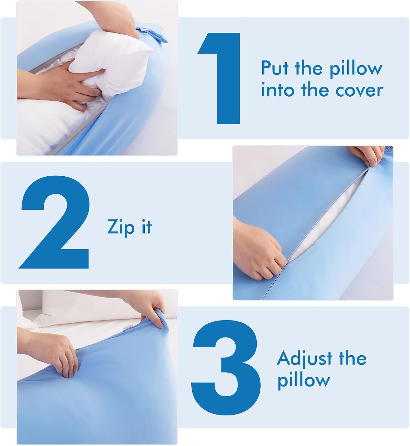 Avolare Cooling Pillow Cases, Arc-Chill Q-Max>0.5 Body Pillowcases for Hair Skin and Hot Sleepers, Soft Silky 20" x 54" Summer Long Pillow…