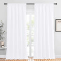 NICETOWN White Bedroom Curtain Panels - Multi-Function Noise Reducing Performance Window Treatment Thermal Insulated Rod Pocket Room…