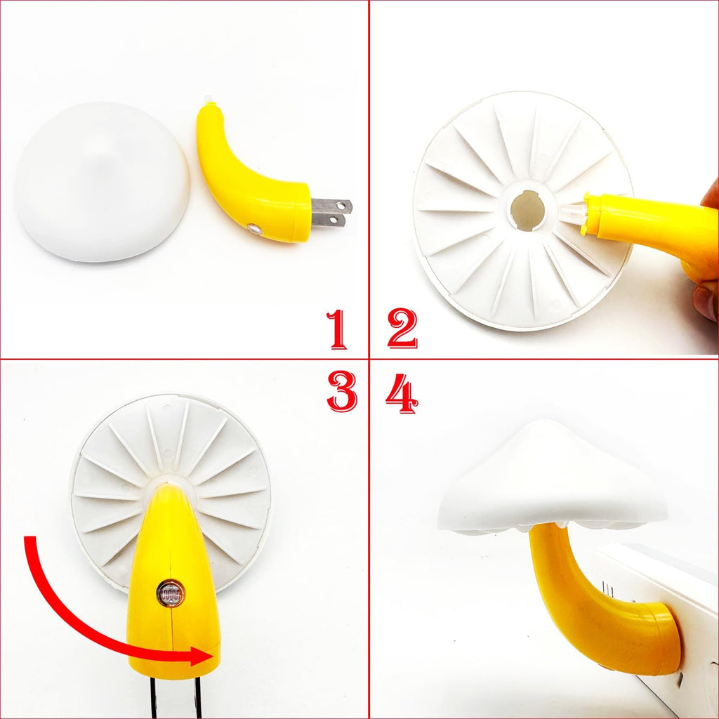 Sensor LED Night Light, Color Changing Mushroom Night Light Plug-in Wall Based Lamp, Gift for Kids Adults, Cute Mushroom Nursery Light…