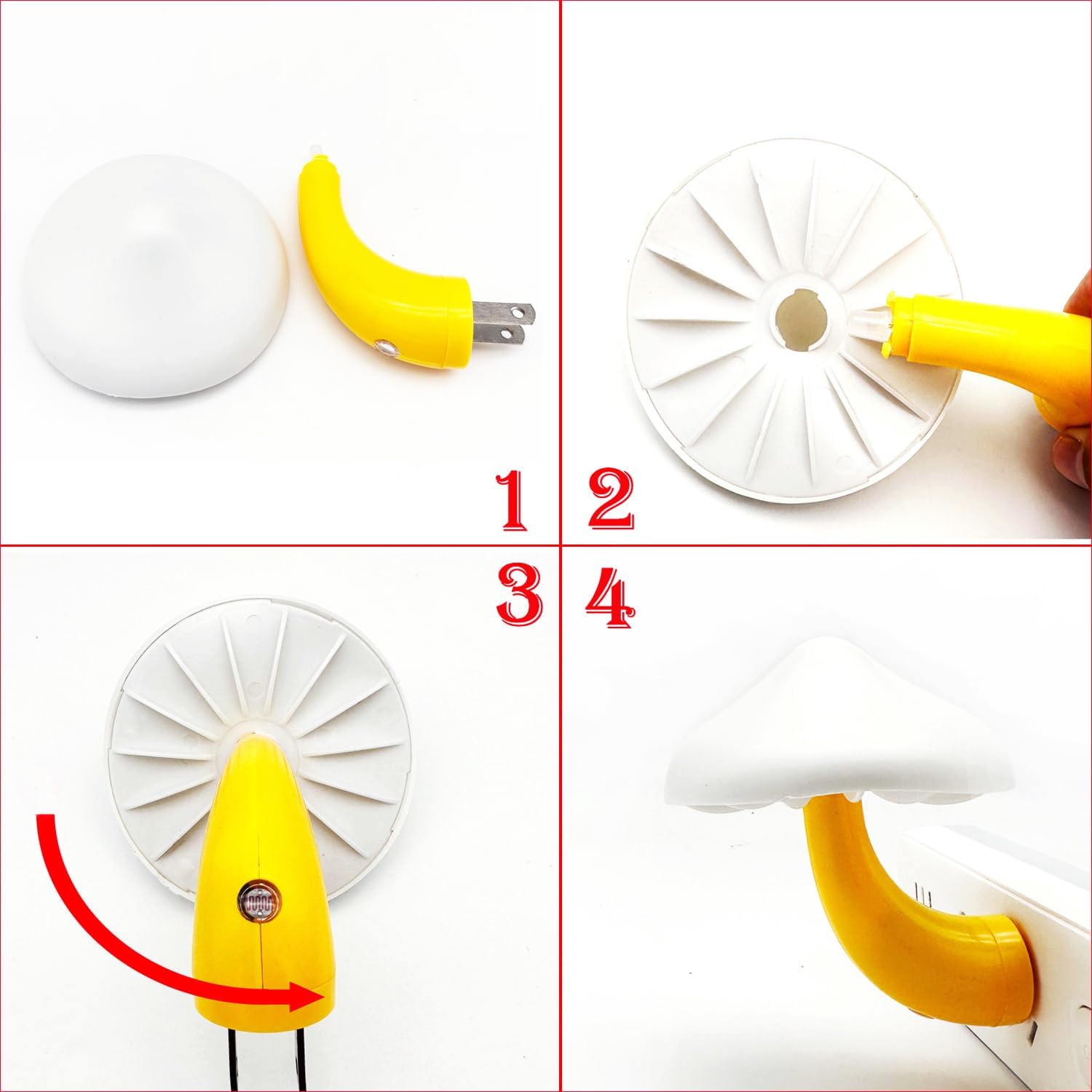 Sensor LED Night Light, Color Changing Mushroom Night Light Plug-in Wall Based Lamp, Gift for Kids Adults, Cute Mushroom Nursery Light…