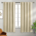 BGment Beige Room Darkening Curtains 63 inch Length - Rod Pocket and Back Tab Thermal Insulated Curtains for Bedroom/Living Room, 2 Panels…