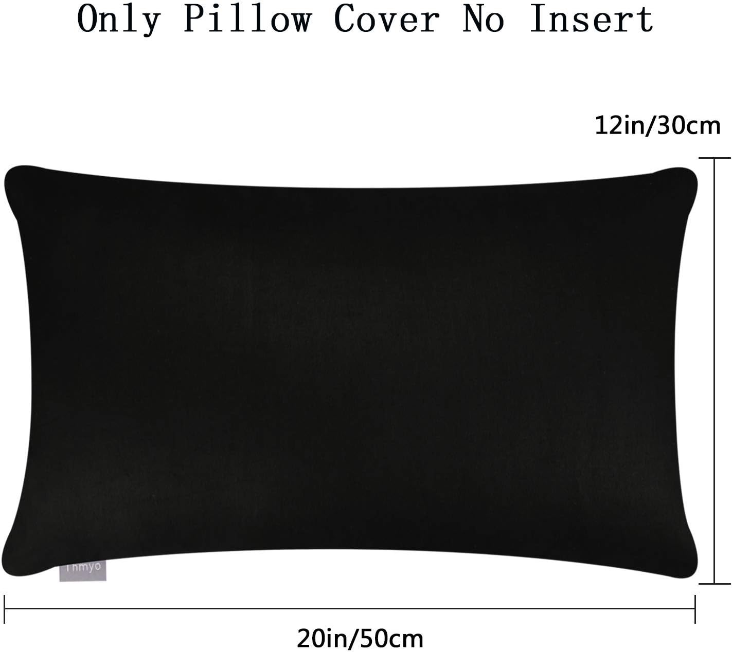 Thmyo 4-Pack 100% Cotton Lumbar Comfortable Solid Decorative Throw Pillow Case Rectangle Cushion Cover Sublimation Blank Pillow Covers Chri…