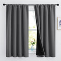 Nicetown 100% Blackout Cold Blocking Curtains 63 inches Long, Soft Thermal Insulated Rod Pocket 2-Layer Lined Drapes, Energy Efficiency Win…