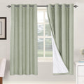 H.VERSAILTEX Linen Blackout Curtains 72 Inches Long 100% Absolutely Blackout Thermal Insulated Textured Linen Look Curtain Draperies…