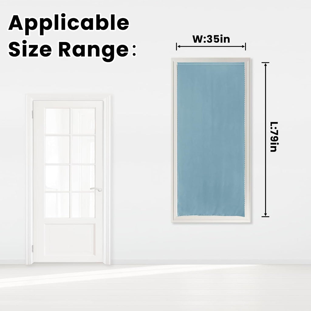 Self Adhesive Curtains, Black Out Shade for Window, Blackout Fabric Temporary Window Coverings Easy to Hang Curtains No Rod Needed, Use…