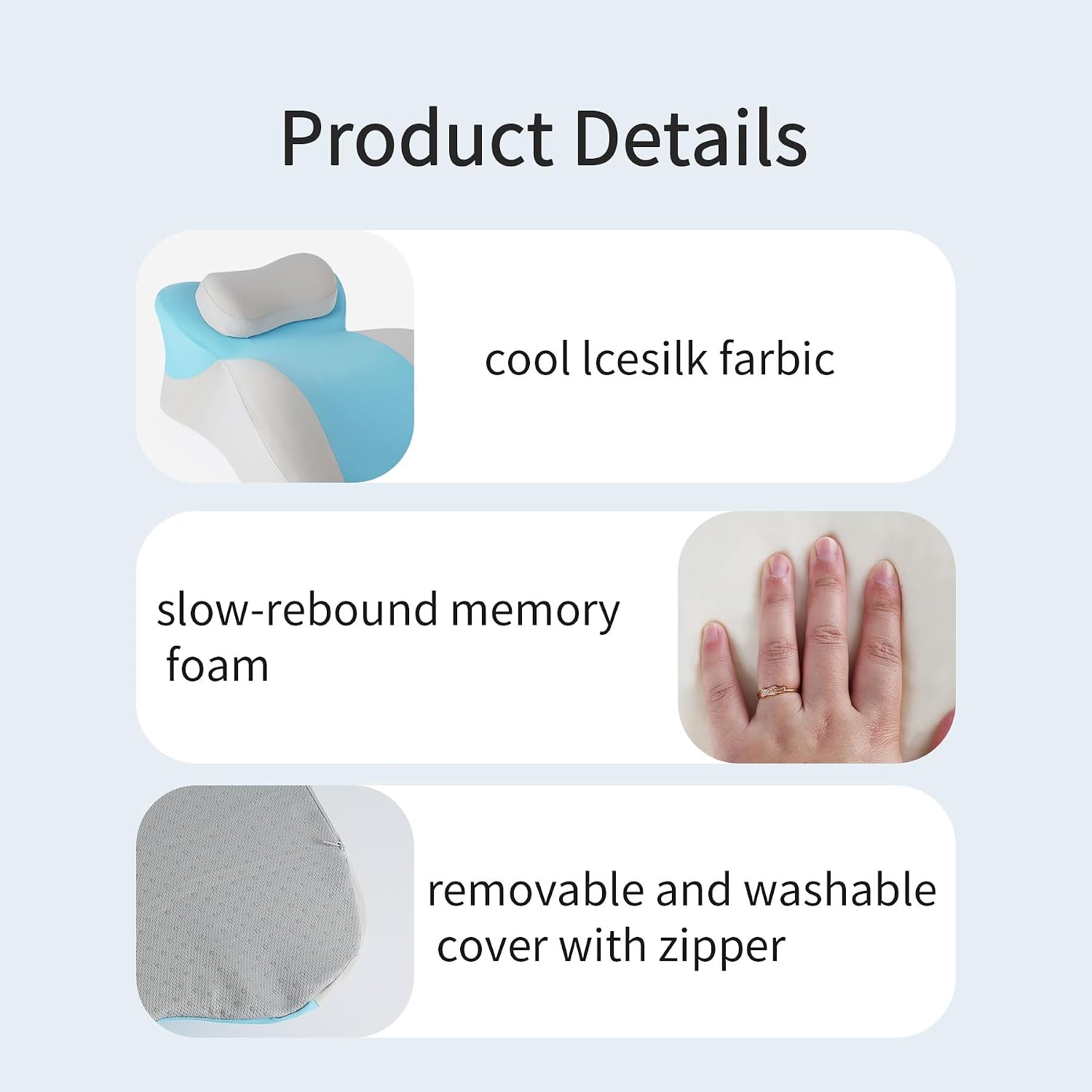 YouBath Reading Prone, Memory Foam Ergonomic Wedge Pillow for Bed Sitting Up Prone Pillow Face Down Sleep, Resting, Relaxing Back, with Rem…