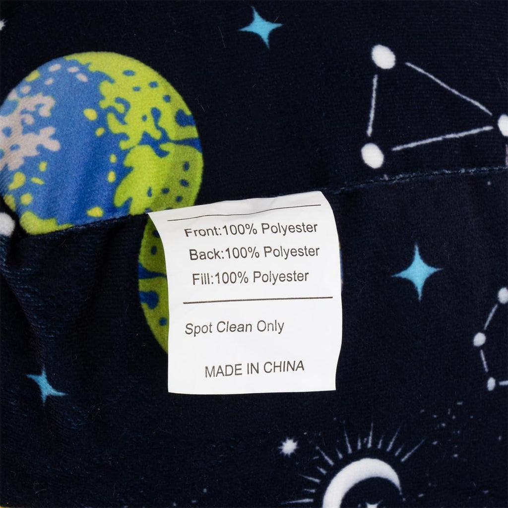Ntbed Galaxy Planet Printed Reading Pillow Bed Wedge Backrest with Arms, Couch TV Relax Bed Rest Pillow Back Support Cushion for Kids Teens…