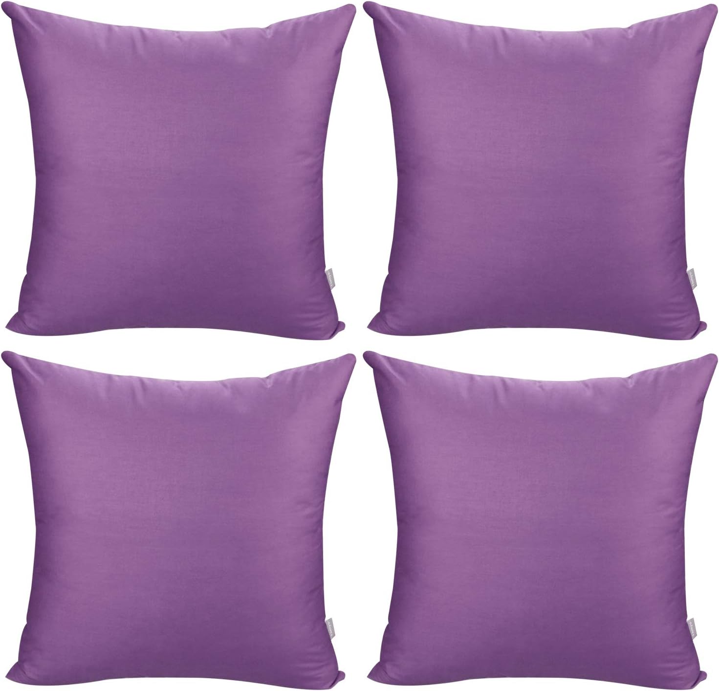 Thmyo 4-Pack 100% Cotton Comfortable Solid Decorative Throw Pillow Case, Square Cushion Cover Pillowcase Sublimation Blank Pillow Covers DI…