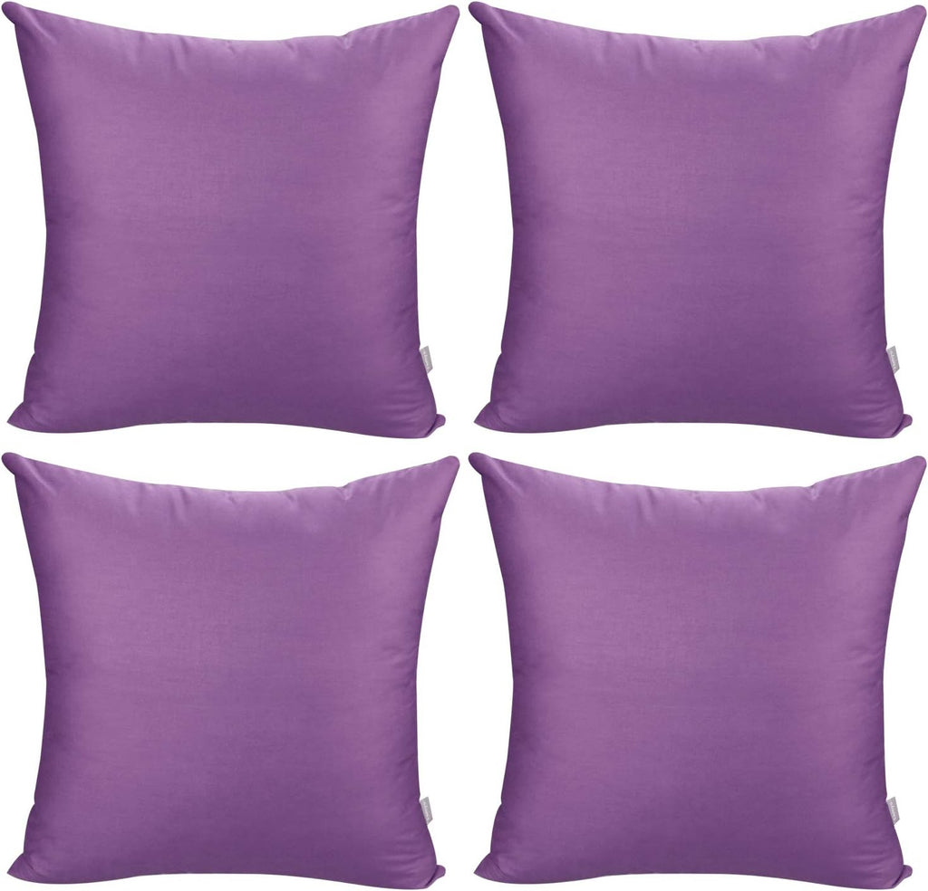 Thmyo 4-Pack 100% Cotton Comfortable Solid Decorative Throw Pillow Case, Square Cushion Cover Pillowcase Sublimation Blank Pillow Covers DI…