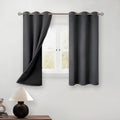 BGment Short 100% Blackout Curtains for Bedroom, Thermal Insulated Energy Efficiency Noise Reducing Grommet Curtains 54 Inch Length with Li…