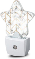 Marble Line Geometric Plug-in Night Light with Dusk-to-Dawn Sensor for Bedroom, Bathroom and Living Room Sleep Friendly lamp for…