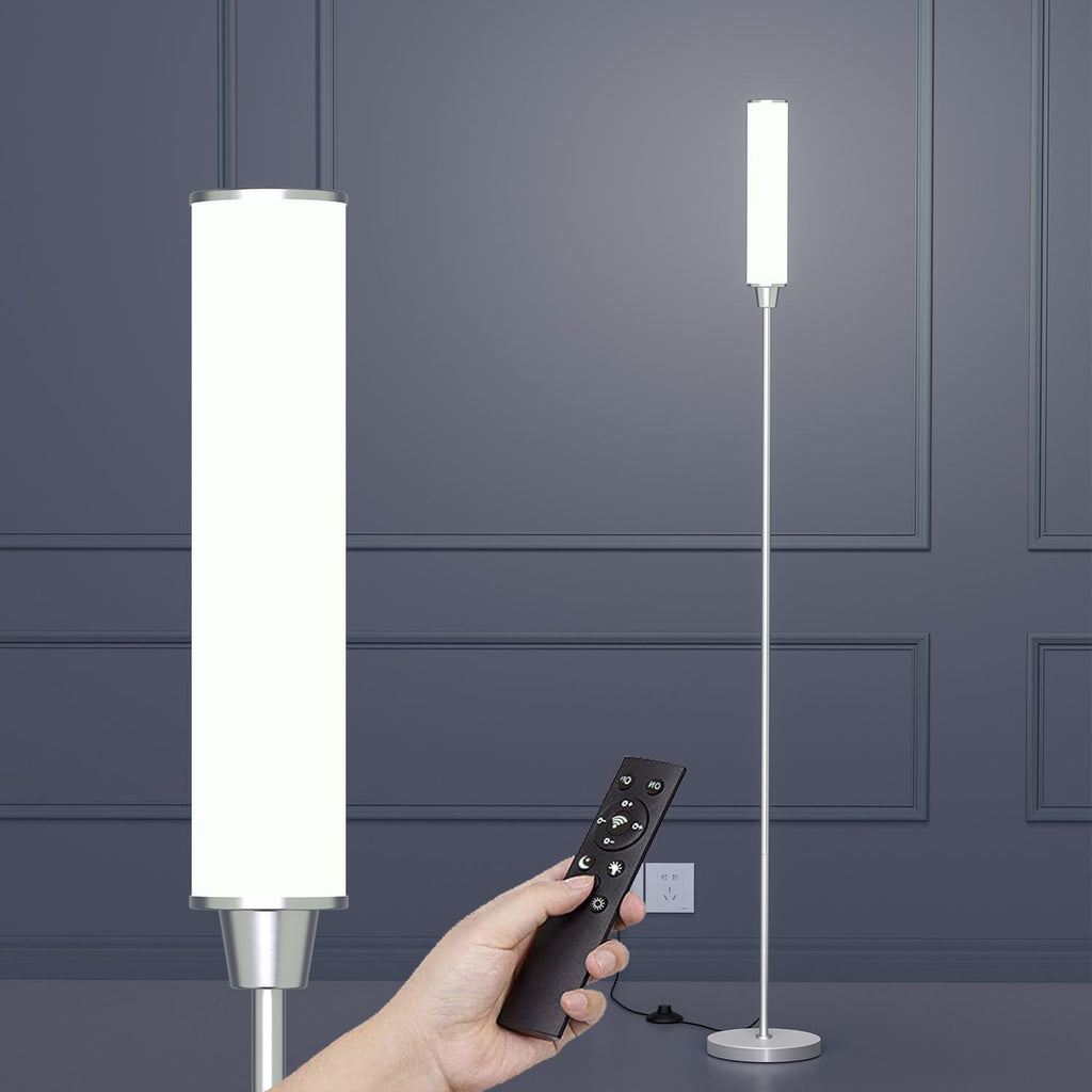 Nukanu Floor Lamp with Remote Control, Bright Floor Lamps for Living Room/Bedroom/Office, Stepless Adjustable 3000K-6000K Colors and…