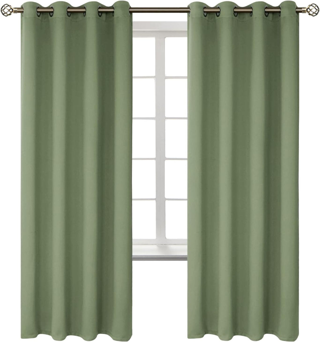 BGment Room Darkening Curtains 72 Inches Long - Grommet Thermal Insulated Drapes Window Treatment Curtains for Bedroom, 2 Panels, 52 x 72 I…