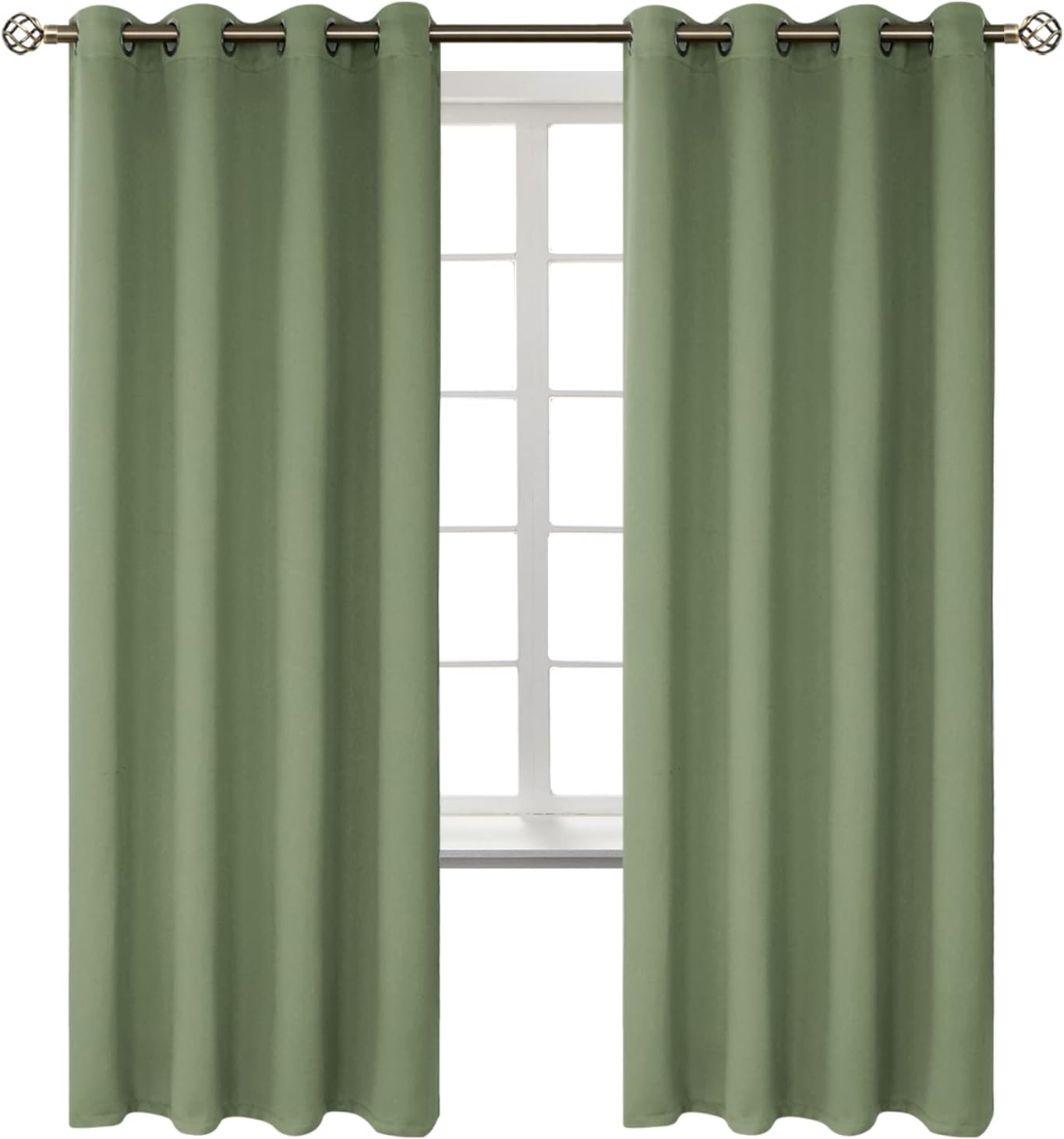BGment Room Darkening Curtains 72 Inches Long - Grommet Thermal Insulated Drapes Window Treatment Curtains for Bedroom, 2 Panels, 52 x 72 I…