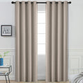 Yakamok Blackout Curtains Room Darkening Thermal Insulated Window Panels, Solid Grommet Top Drapes for Bedroom/Living Room(52Wx90L…