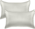 Elegantcomfort Elegant Comfort 2-Pack Cooling Viscose Satin Pillowcase Set with Hidden Zipper Closure, Silky Smooth for Hair and fabric…