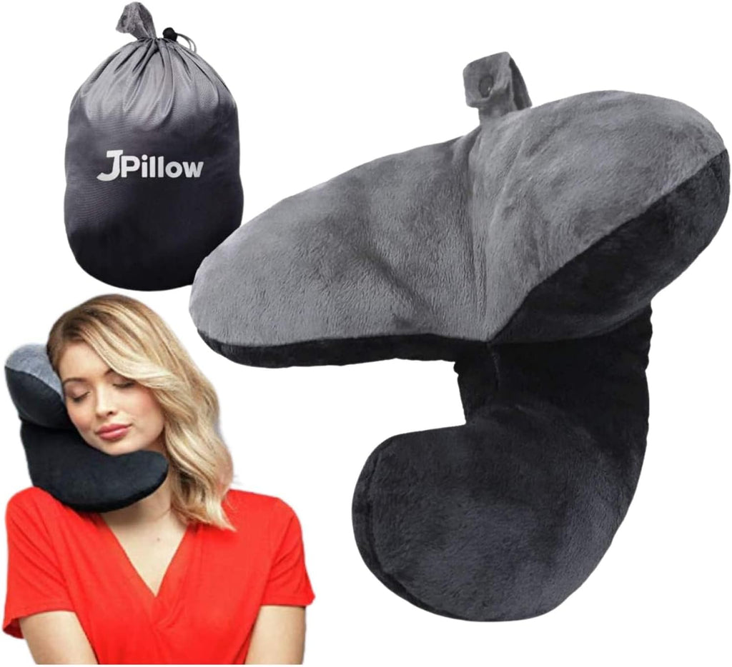 J-Pillow Travel Pillow | Travel Pillows for Airplanes | British Invention of The Year | Travel Neck Pillow | Side Sleep Pillow | Neck Pillo…