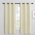 NICETOWN Kitchen Curtains for Decoration, Thermal Insulated Grommet Room Darkening Draperies/Panels for Laundry (Beige, 2 Panels, W42 x…