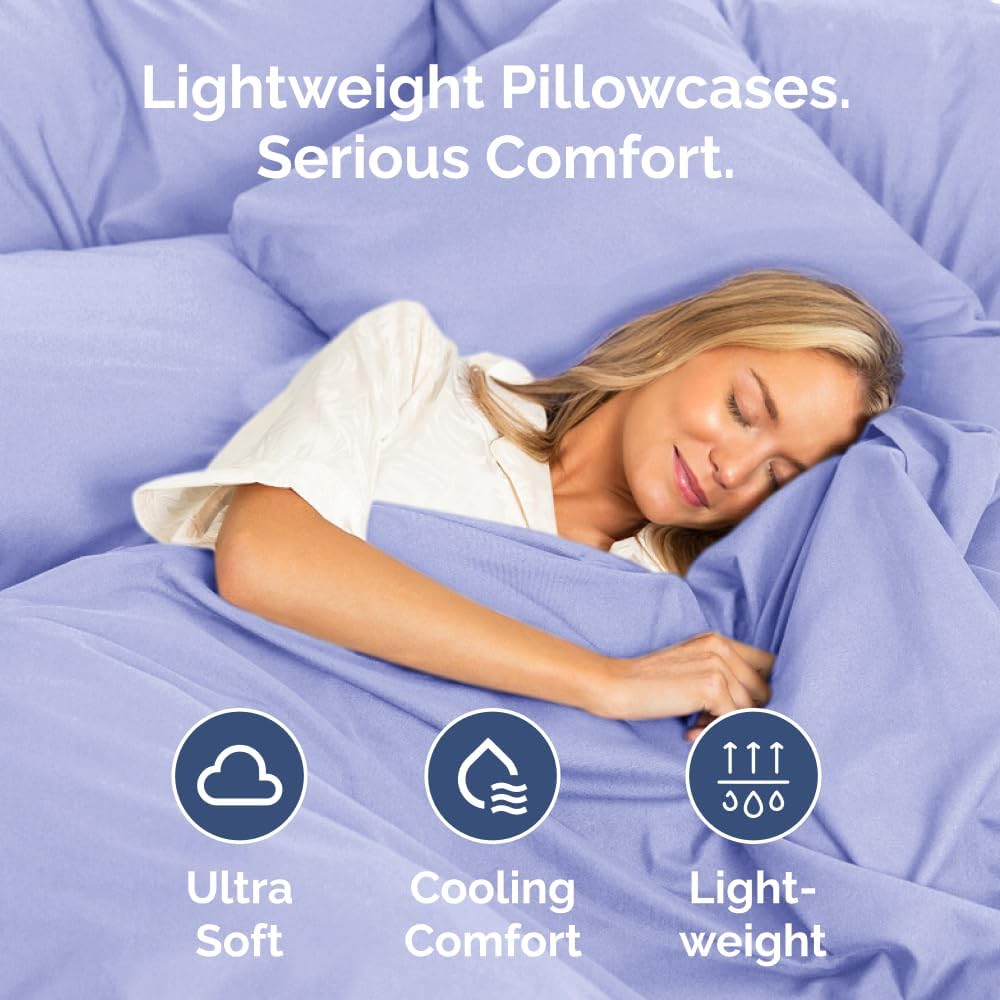 Queen Pillow Cases Set of 2 - Ultra Soft Hotel Quality Pillowcase Covers - Comfy, Cozy & Wrinkle Free - Shrinkage, Stain & Fade Resistant…