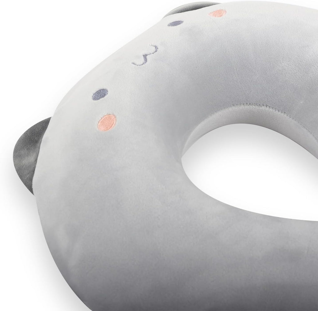 MissSoul Kids Neck Pillow for Travel with Sleep Eye Mask, Cute Travel Neck Pillow, Memory Foam Flight Sleeping Headrest Pillow for Boys & G…