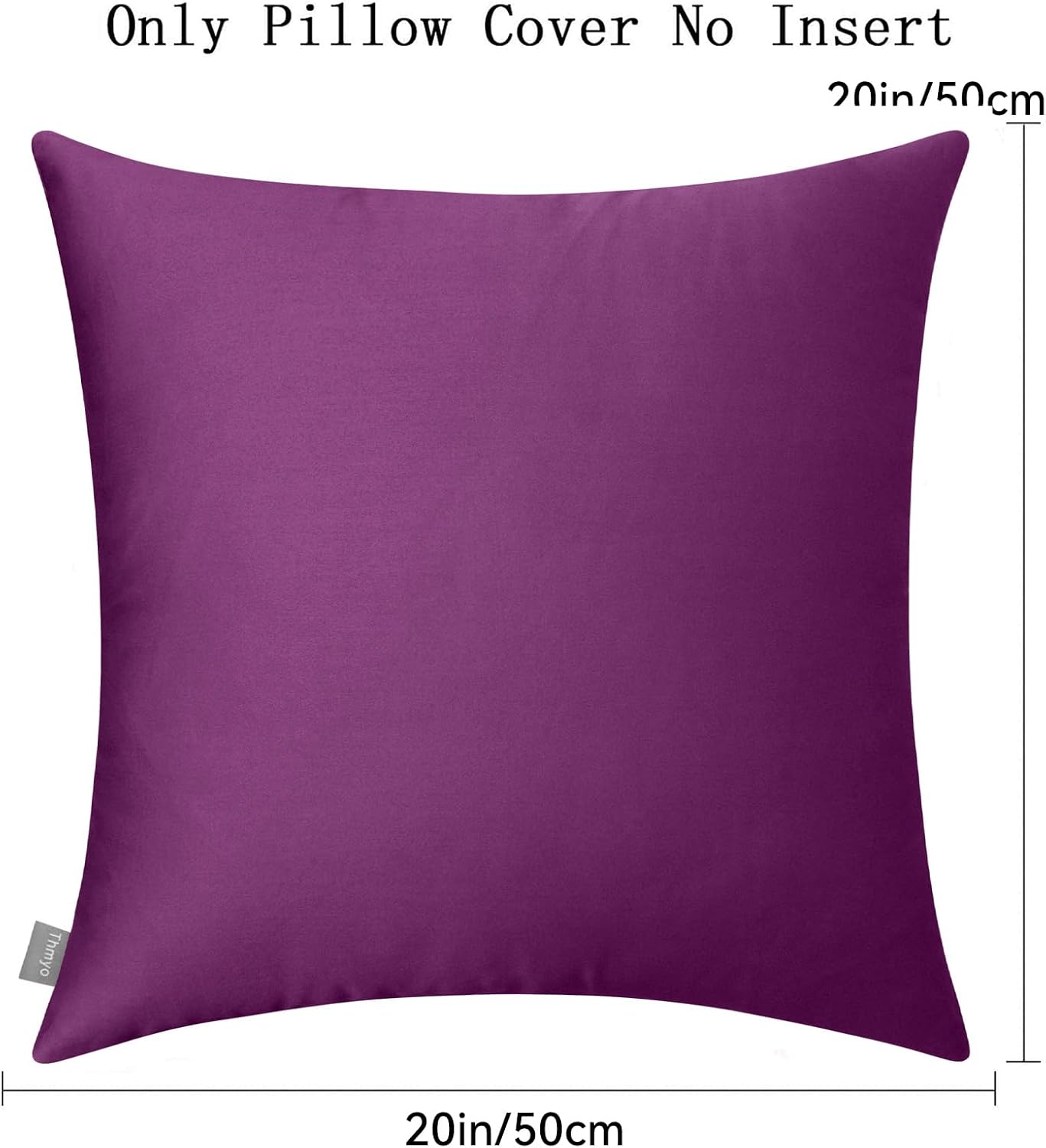 Thmyo 4-Pack 100% Cotton Comfortable Solid Decorative Throw Pillow Case, Thmyo Square Cushion Cover Pillowcase Sublimation Blank Pillow Cove…