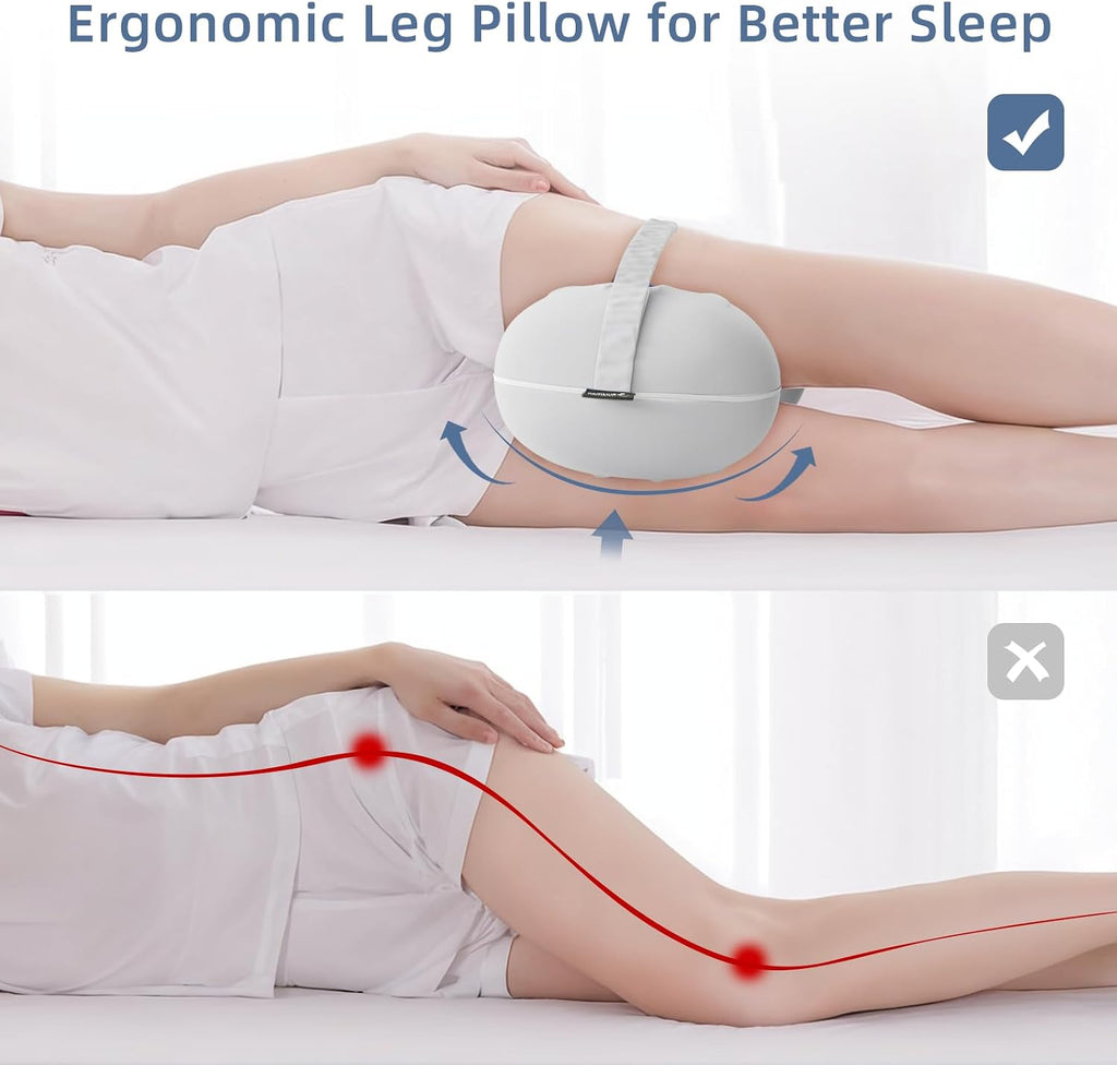 Leg Pillow for Side Sleeping - Between Knee Pillow for Side Sleepers - Ergonomic Memory Foam Knee Pillow for Knee Pain, Hip Alignment…