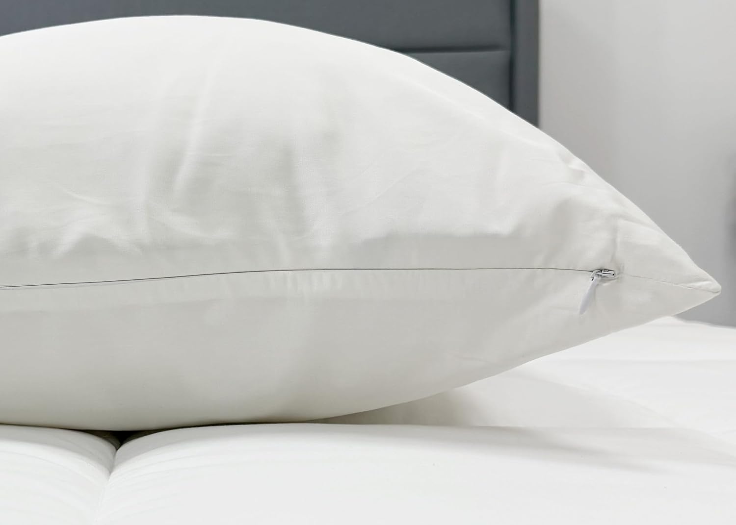 Copper Ion Infused Rayon Derived from Bamboo Cooling Body Pillow Cover, Soft and Breathable Long Pillow Case, Grey (20x72)