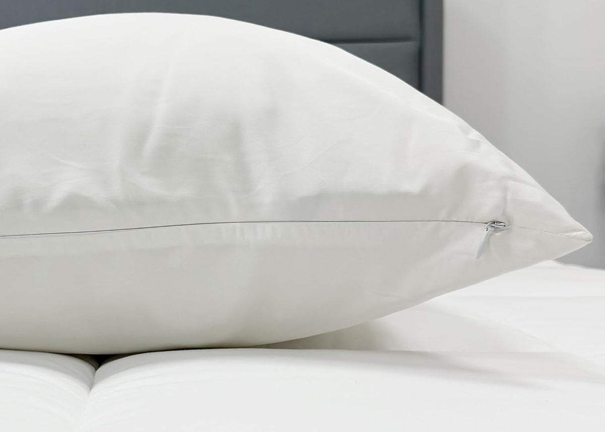 Copper Ion Infused Rayon Derived from Bamboo Cooling Body Pillow Cover, Soft and Breathable Long Pillow Case, White (20x60)