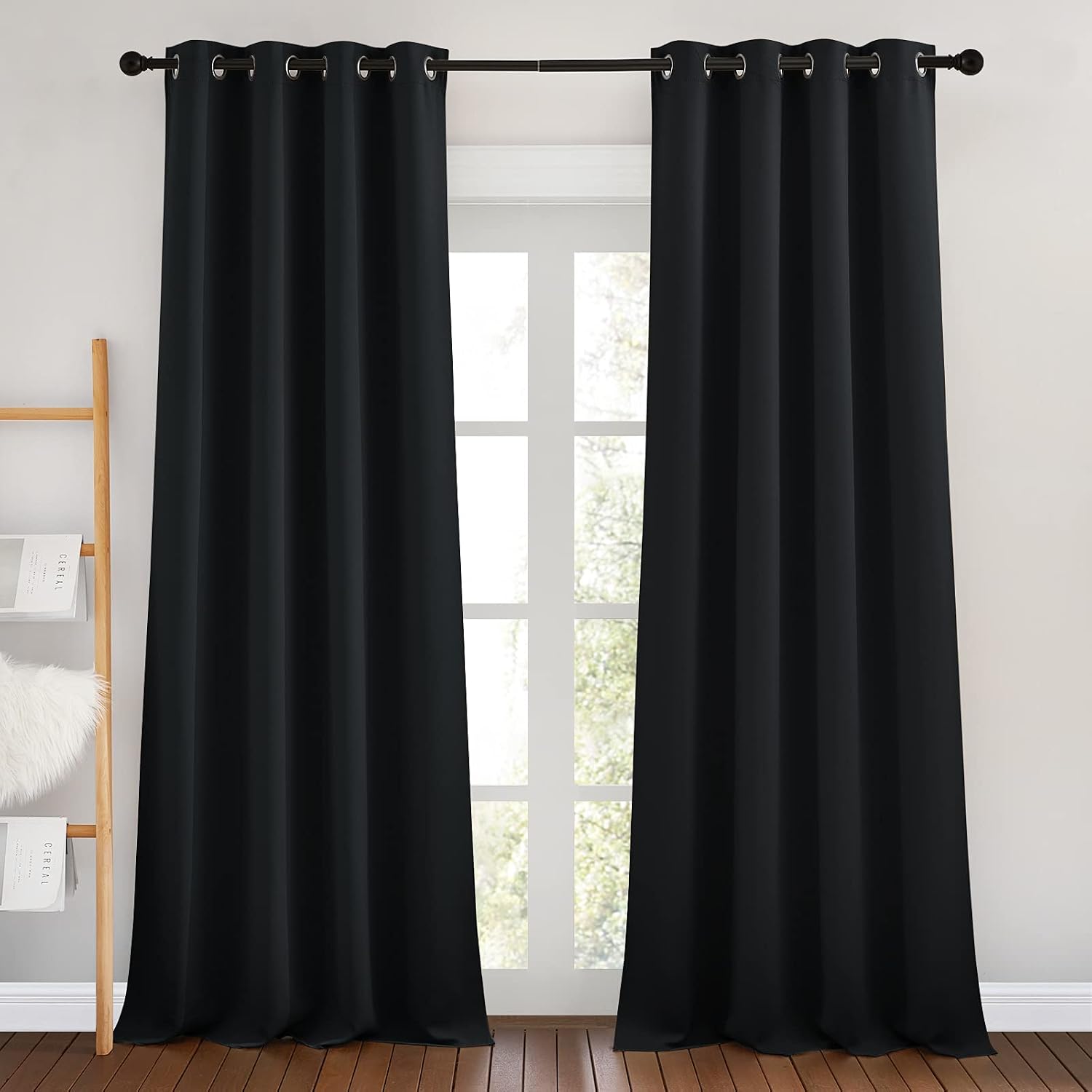 Nicetown Patio Blackout Curtain Panels - Thermal Insulated Grommet Blackout Drapes Light Blinds Room Darkening Window Treatments for Villa/…