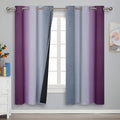 Estelartextiler Estelar Textiler Ombre Purple and Grey Blackout Curtains 72 Inches Long, Full Room Darkening Curtains for Living Room, Grom…