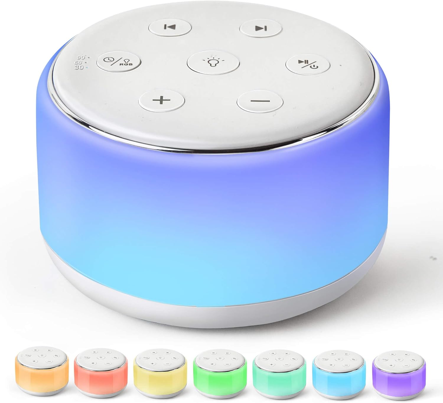 FamiSym White Noise Sound Machine Baby for Sleeping with Night Light – 34 Soothing Sounds, Rechargeable White Noise Machine for Kids…