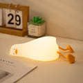 DREAMING MY DREAM Cute Duck Night Light, Rechargeable Fun Lying Flat Duck Lamp, LED Squishy Animal Novelty Lamp, Light up Duck for Kids…
