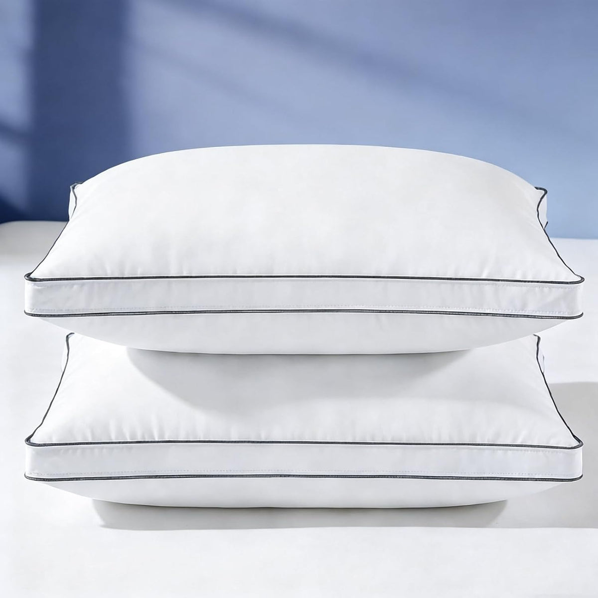 Luxury Goose Feather Down Pillow King Size Set of 2, Premium 3-Chamber Bed Pillows for Deep Sleep,900+ Fill Power,400 Count Cotton…