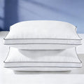 Luxury Goose Feather Down Pillows Queen Size Set of 2, Premium 3-Chamber Bed Pillows for Deep Sleep,900+ Fill Power,400 Count Cotton…
