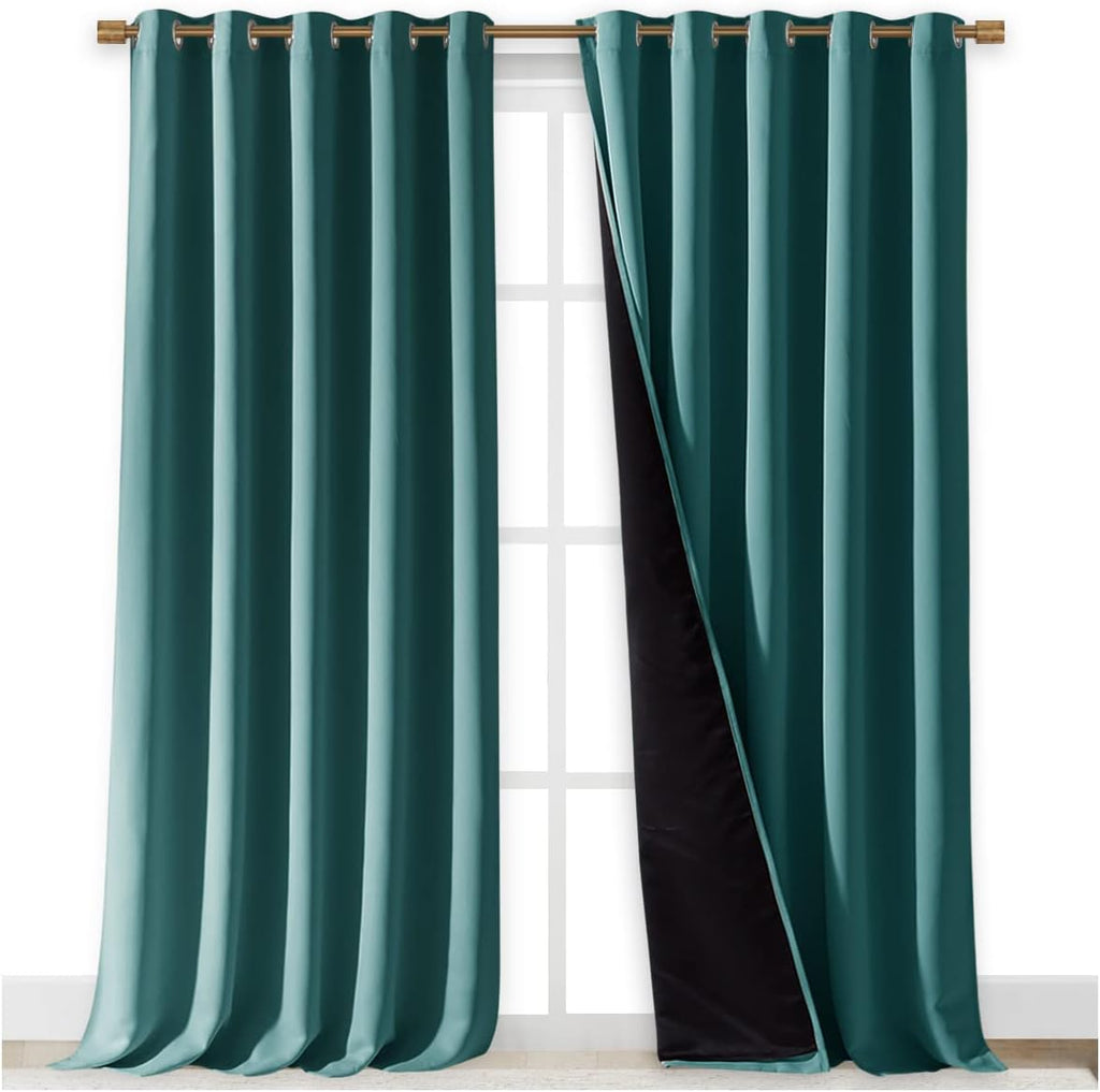 Nicetown 100% Blackout Blinds, Laundry Room Decor Window Treatment Curtains, Thermal Insulated Energy Smart Drapes for Villa, Hall and Stud…