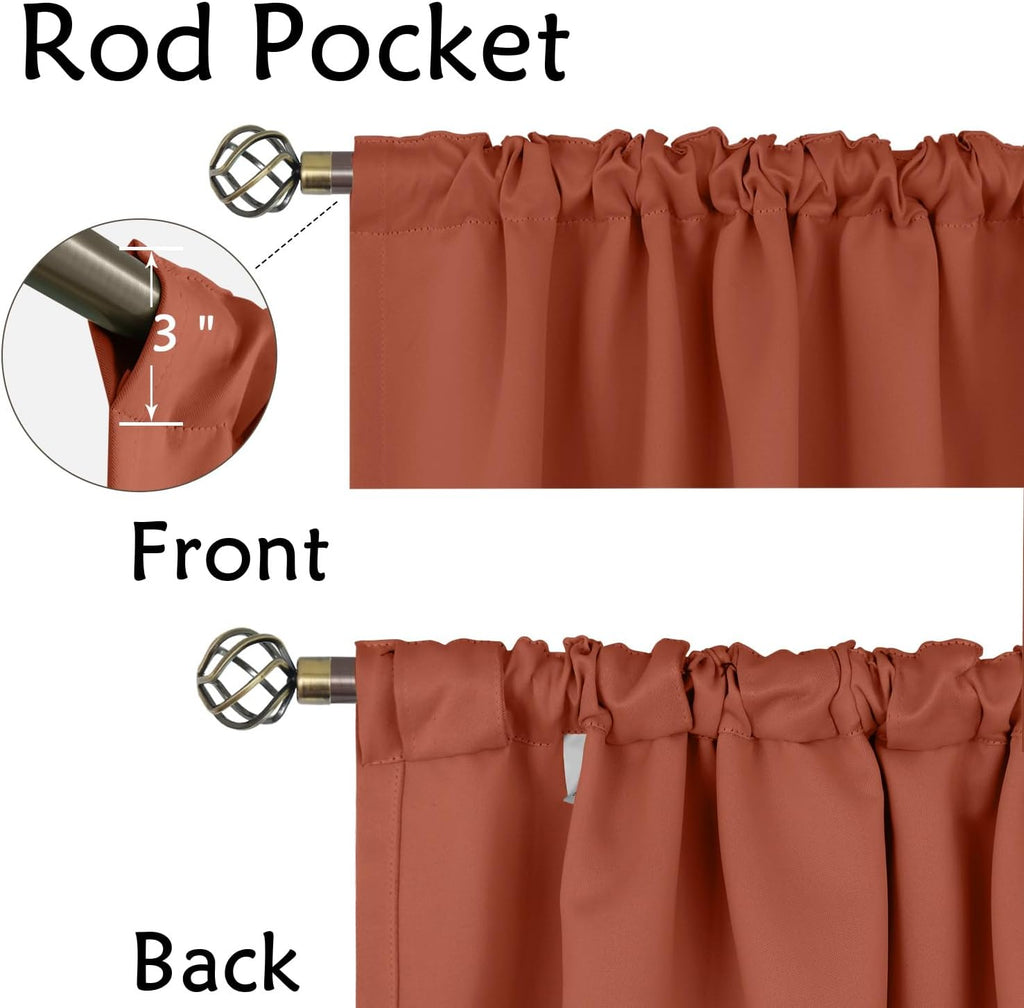 BGment Room Darkening Curtains for Bedroom - 54 Inch Fall Decor Curtains Thermal Insulated Noise Reducing Privacy Rod Pocket and Back Tab D…