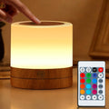 Portable Night Light for Kids, USB Rechargeable Small Desk Lamp,13 RGB Colors & 4 Brightness & 1 Remote, Touch Bedside Table Lamp for…
