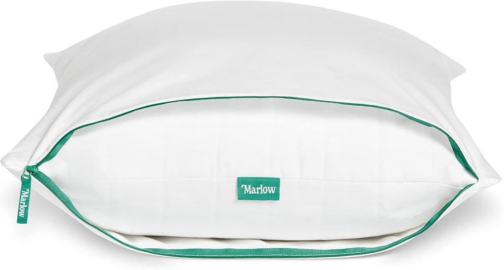 Marlow Cooling Pillow Case - Machine Washable - Zipper Pillow Cases - Made with 100% Long-Staple Cotton - Cooling-Infused Pillow Protector…